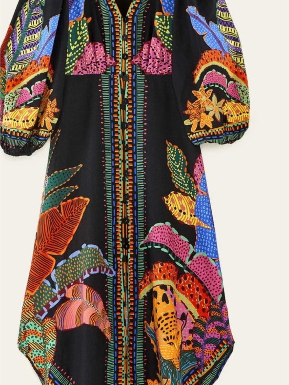 NWT FARM  Rio Black Cool Leopards Maxi Dress